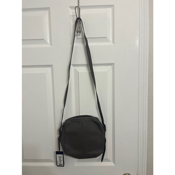 NWT Authentic Armani Jeans Leather Gray Crossbody Bag - Picture 12 of 12